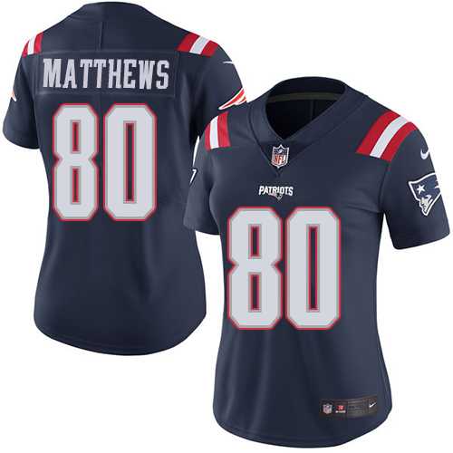 Women's Nike New England Patriots #80 Jordan Matthews Navy Blue Stitched NFL Limited Rush Jersey Women's Nike New England Patriots #80 Jordan Matthews Navy Blue Stitched NFL Limited Rush Jersey