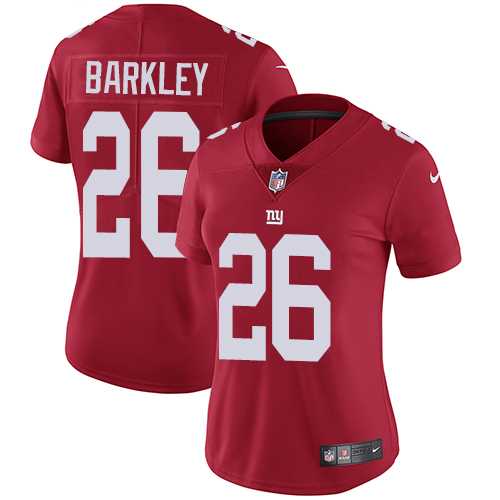 Women's Nike New York Giants #26 Saquon Barkley Red Alternate Stitched NFL Vapor Untouchable Limited Jersey