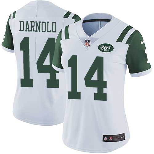 Women's Nike New York Jets #14 Sam Darnold White Stitched NFL Vapor Untouchable Limited Jersey