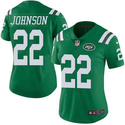 Women's Nike New York Jets #22 Trumaine Johnson Green Stitched NFL Limited Rush Jersey