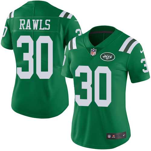 Women's Nike New York Jets #30 Thomas Rawls Green Stitched NFL Limited Rush Jersey Women's Nike New York Jets #30 Thomas Rawls Green Stitched NFL Limited Rush Jersey