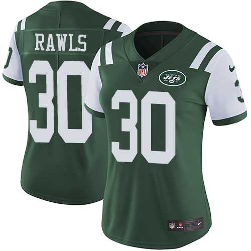 Women's Nike New York Jets #30 Thomas Rawls Green Team Color Stitched NFL Vapor Untouchable Limited Jersey