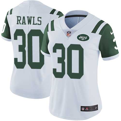 Women's Nike New York Jets #30 Thomas Rawls White Stitched NFL Vapor Untouchable Limited Jersey