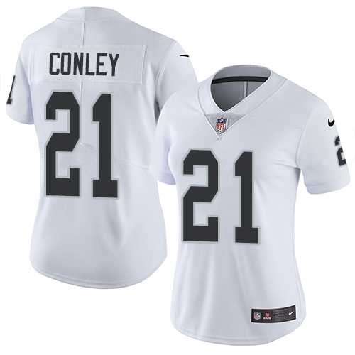 Women's Nike Oakland Raiders #21 Gareon Conley White Stitched NFL Vapor Untouchable Limited Jersey