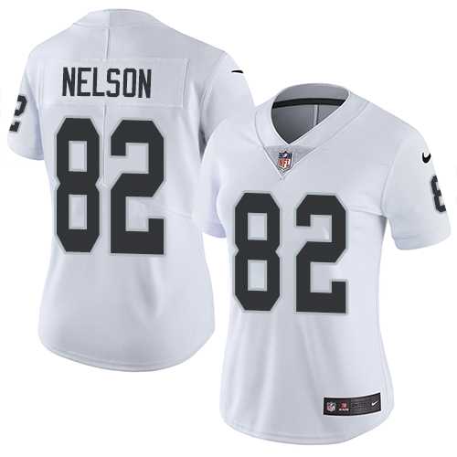 Women's Nike Oakland Raiders #82 Jordy Nelson White Stitched NFL Vapor Untouchable Limited Jersey