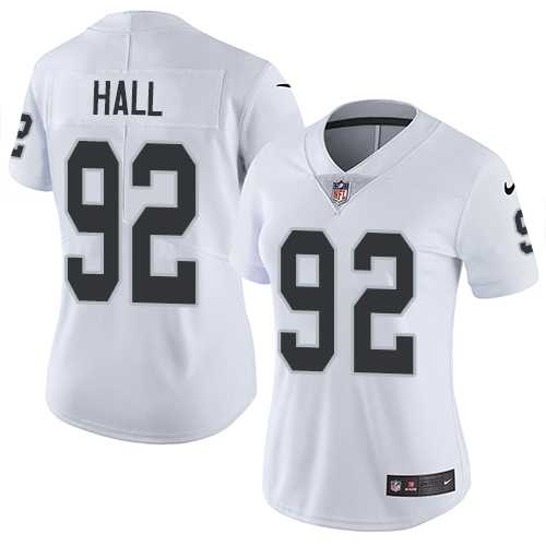 Women's Nike Oakland Raiders #92 P.J. Hall White Stitched NFL Vapor Untouchable Limited Jersey