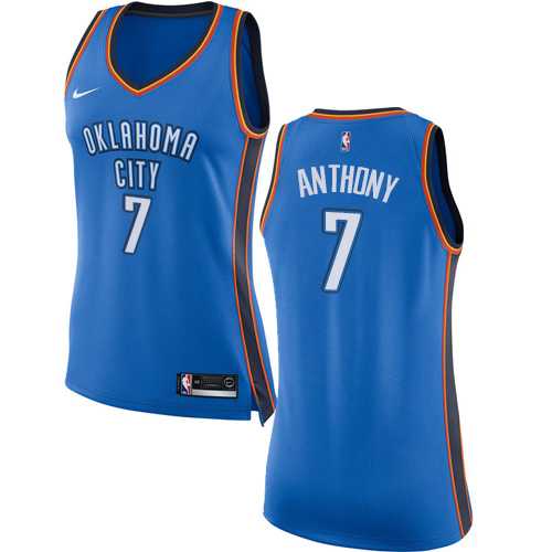 Women's Nike Oklahoma City Thunder #7 Carmelo Anthony Blue NBA Swingman Icon Edition Jersey