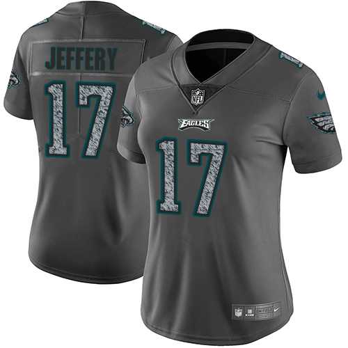 Women's Nike Philadelphia Eagles #17 Alshon Jeffery Gray Static NFL Vapor Untouchable Limited Jersey