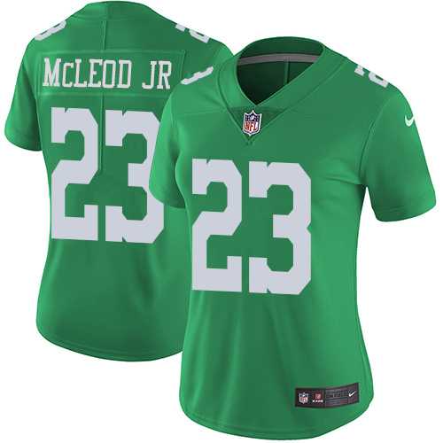 Women's Nike Philadelphia Eagles #23 Rodney McLeod Jr Green Stitched NFL Limited Rush Jersey