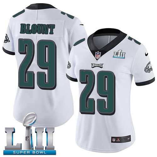 Women's Nike Philadelphia Eagles #29 LeGarrette Blount White Super Bowl LII Stitched NFL Vapor Untouchable Limited Jersey