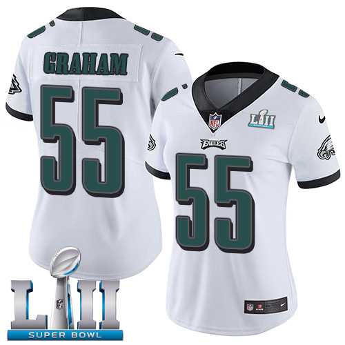 Women's Nike Philadelphia Eagles #55 Brandon Graham White Super Bowl LII Stitched NFL Vapor Untouchable Limited Jersey