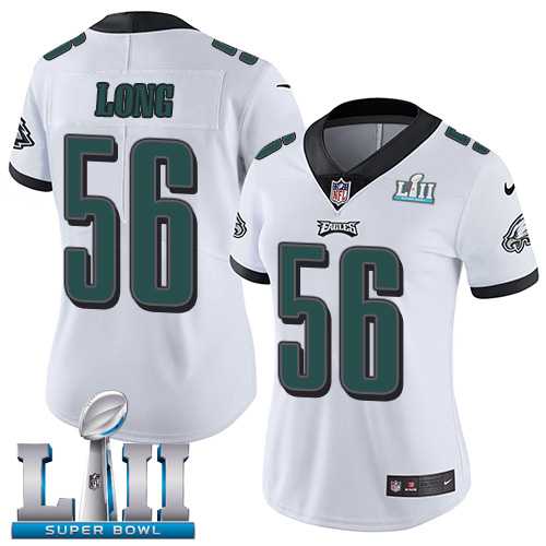 Women's Nike Philadelphia Eagles #56 Chris Long White Super Bowl LII Stitched NFL Vapor Untouchable Limited Jersey