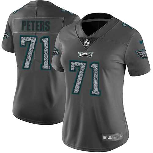Women's Nike Philadelphia Eagles #71 Jason Peters Gray Static NFL Vapor Untouchable Limited Jersey