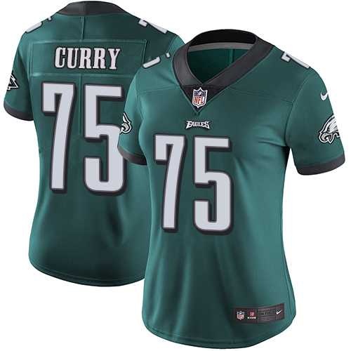 Women's Nike Philadelphia Eagles #75 Vinny Curry Midnight Green Team Color Stitched NFL Vapor Untouchable Limited Jersey