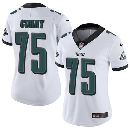 Women's Nike Philadelphia Eagles #75 Vinny Curry White Stitched NFL Vapor Untouchable Limited Jersey