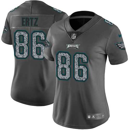 Women's Nike Philadelphia Eagles #86 Zach Ertz Gray Static NFL Vapor Untouchable Limited Jersey