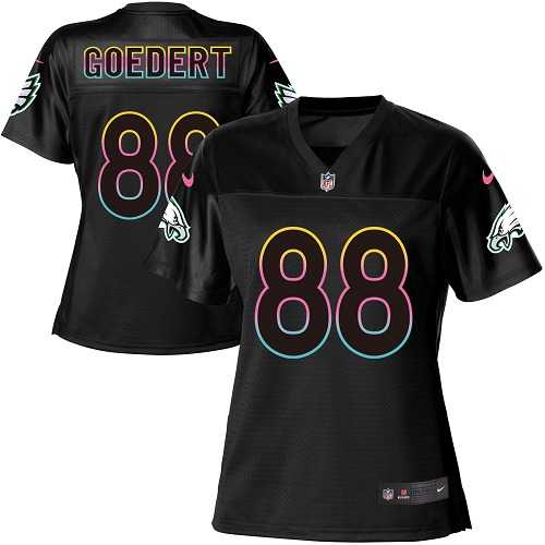 Women's Nike Philadelphia Eagles #88 Dallas Goedert Black NFL Fashion Game Jersey