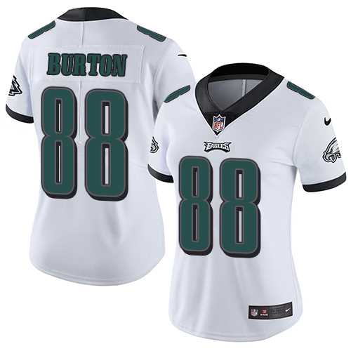 Women's Nike Philadelphia Eagles #88 Trey Burton White Stitched NFL Vapor Untouchable Limited Jersey
