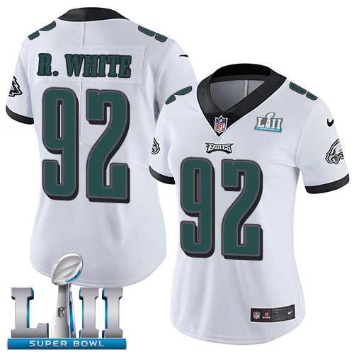 Women's Nike Philadelphia Eagles #92 Reggie White White Super Bowl LII Stitched NFL Vapor Untouchable Limited Jersey