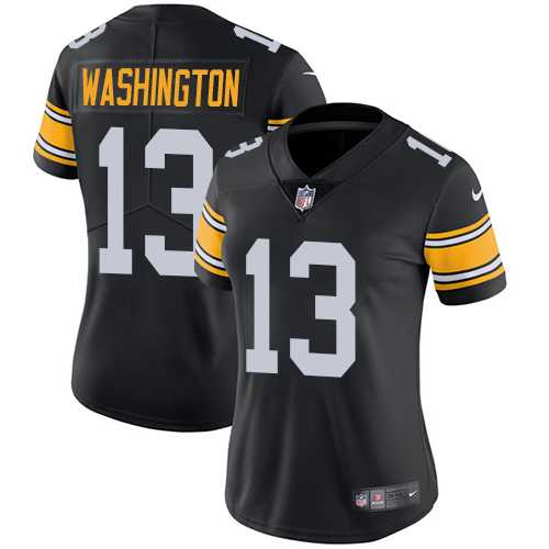 Women's Nike Pittsburgh Steelers #13 James Washington Black Alternate Stitched NFL Vapor Untouchable Limited Jersey