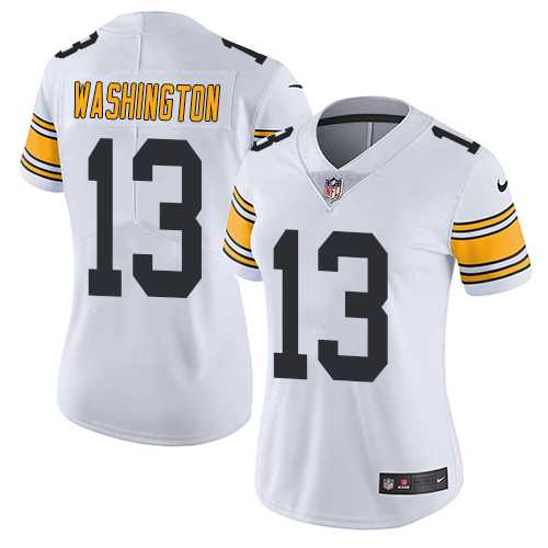 Women's Nike Pittsburgh Steelers #13 James Washington White Stitched NFL Vapor Untouchable Limited Jersey