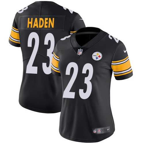 Women's Nike Pittsburgh Steelers #23 Joe Haden Black Team Color Stitched NFL Vapor Untouchable Limited Jersey