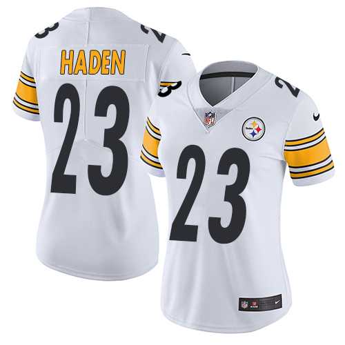 Women's Nike Pittsburgh Steelers #23 Joe Haden White Stitched NFL Vapor Untouchable Limited Jersey