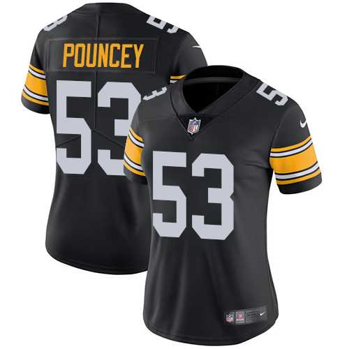 Women's Nike Pittsburgh Steelers #53 Maurkice Pouncey Black Alternate Stitched NFL Vapor Untouchable Limited Jersey