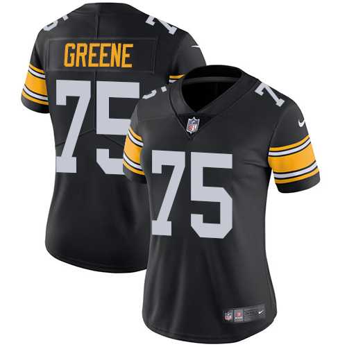 Women's Nike Pittsburgh Steelers #75 Joe Greene Black Alternate Stitched NFL Vapor Untouchable Limited Jersey