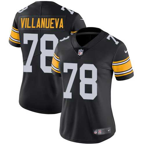 Women's Nike Pittsburgh Steelers #78 Alejandro Villanueva Black Alternate Stitched NFL Vapor Untouchable Limited Jersey