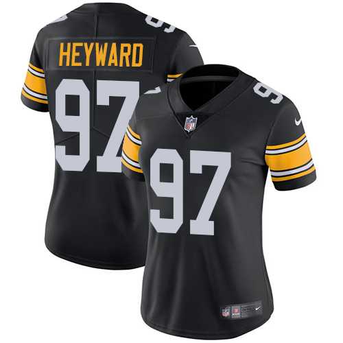 Women's Nike Pittsburgh Steelers #97 Cameron Heyward Black Alternate Stitched NFL Vapor Untouchable Limited Jersey