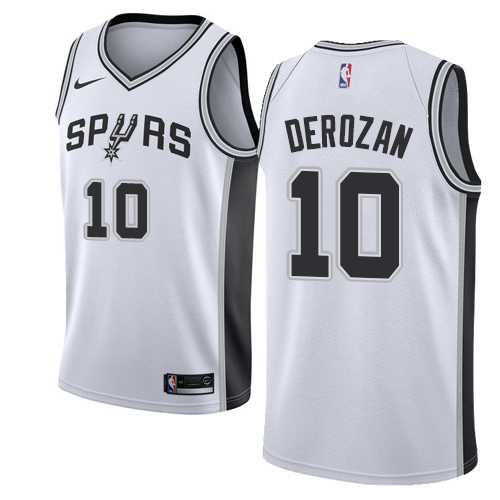 Women's Nike San Antonio Spurs #10 DeMar DeRozan White NBA Swingman Association Edition Jersey