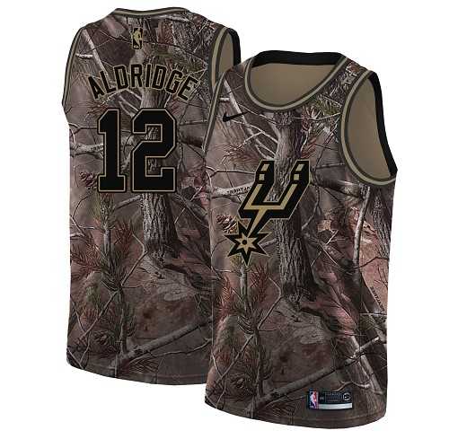 Women's Nike San Antonio Spurs #12 LaMarcus Aldridge Camo NBA Swingman Realtree Collection Jersey