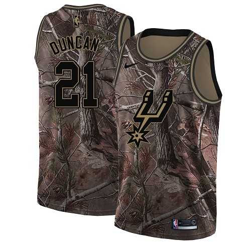 Women's Nike San Antonio Spurs #21 Tim Duncan Camo NBA Swingman Realtree Collection Jersey