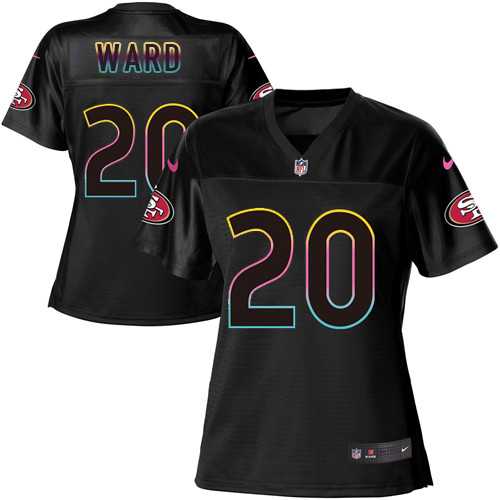 Women's Nike San Francisco 49ers #20 Jimmie Ward Black NFL Fashion Game Jersey