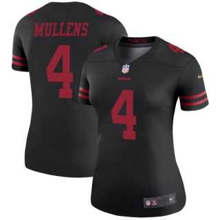 Women's Nike San Francisco 49ers #4 Nick Mullens Black Stitched NFL Limited Rush Jersey
