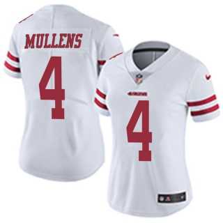 Women's Nike San Francisco 49ers #4 Nick Mullens White Stitched NFL Vapor Untouchable Limited Jersey