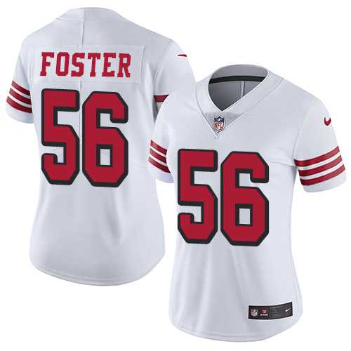 Women's Nike San Francisco 49ers #56 Reuben Foster White Rush Stitched NFL Vapor Untouchable Limited Jersey Women's Nike San Francisco 49ers #56 Reuben Foster White Rush Stitched NFL Vapor Untouchable Limited Jersey