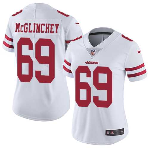Women's Nike San Francisco 49ers #69 Mike McGlinchey White Stitched NFL Vapor Untouchable Limited Jersey Women's Nike San Francisco 49ers #69 Mike McGlinchey White Stitched NFL Vapor Untouchable Limited Jersey