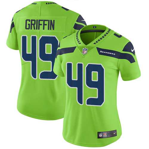 Women's Nike Seattle Seahawks #49 Shaquem Griffin Green Stitched NFL Limited Rush Jersey