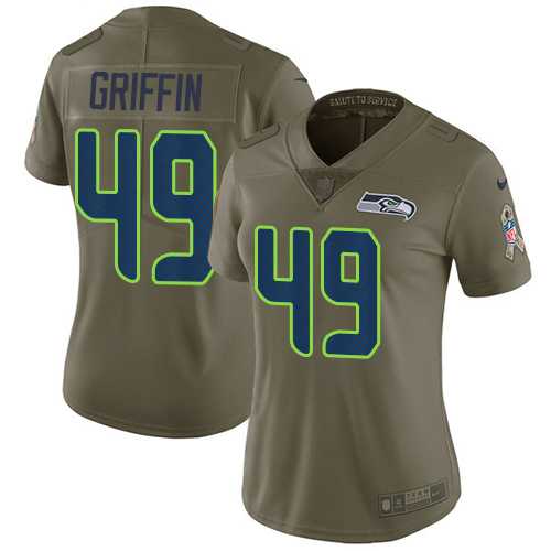 Women's Nike Seattle Seahawks #49 Shaquem Griffin Olive Stitched NFL Limited 2017 Salute to Service Jerseys Women's Nike Seattle Seahawks #49 Shaquem Griffin Olive Stitched NFL Limited 2017 Salute to Service Jerseys