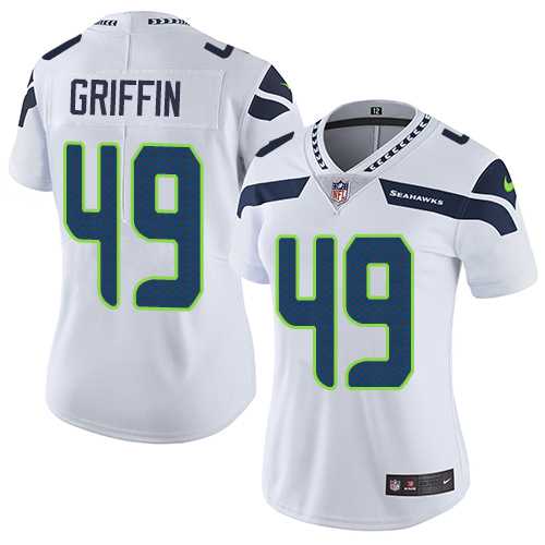Women's Nike Seattle Seahawks #49 Shaquem Griffin White Stitched NFL Vapor Untouchable Limited Jersey