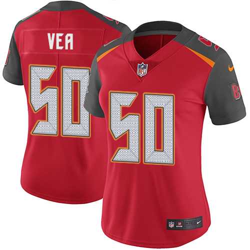 Women's Nike Tampa Bay Buccaneers #50 Vita Vea Red Team Color Stitched NFL Vapor Untouchable Limited Jersey