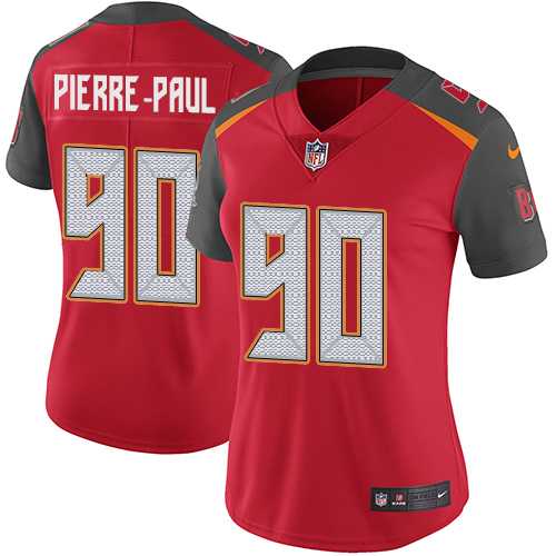 Women's Nike Tampa Bay Buccaneers #90 Jason Pierre-Paul Red Team Color Stitched NFL Vapor Untouchable Limited Jersey