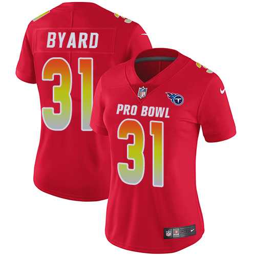 Women's Nike Tennessee Titans #31 Kevin Byard Red Stitched NFL Limited AFC 2018 Pro Bowl Jersey