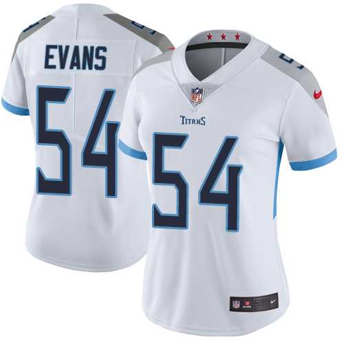 Women's Nike Tennessee Titans #54 Rashaan Evans White Stitched NFL Vapor Untouchable Limited Jersey
