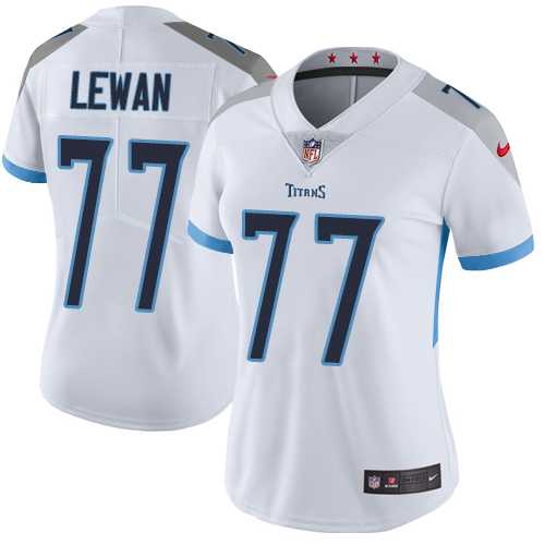Women's Nike Tennessee Titans #77 Taylor Lewan White Stitched NFL Vapor Untouchable Limited Jersey