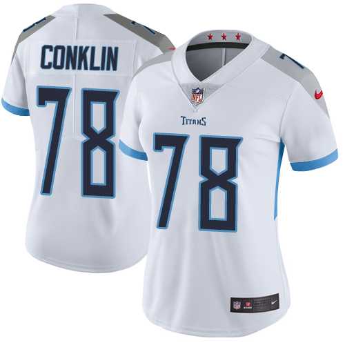 Women's Nike Tennessee Titans #78 Jack Conklin White Stitched NFL Vapor Untouchable Limited Jersey