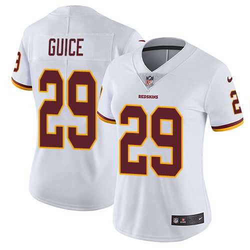 Women's Nike Washington Redskins #29 Derrius Guice White Stitched NFL Vapor Untouchable Limited Jersey