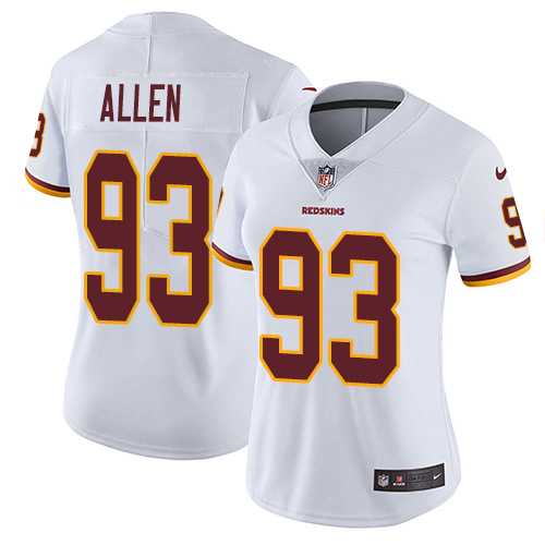 Women's Nike Washington Redskins #93 Jonathan Allen White Stitched NFL Vapor Untouchable Limited Jersey